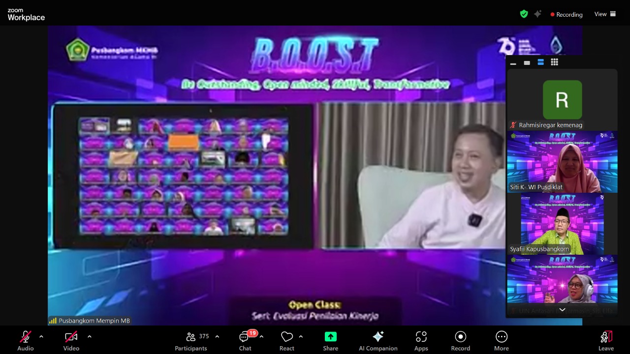 Lagi, di Tahun 2025! Pusbangkom MKMB Gelar BOOST Program Open Class Pengembangan Diri ASN Kemenag